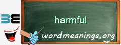 WordMeaning blackboard for harmful